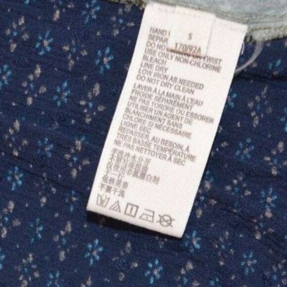 Free People Across The Sea Strapless Tunic - Indigo Sleeveless Boho Small - Picture 10 of 15